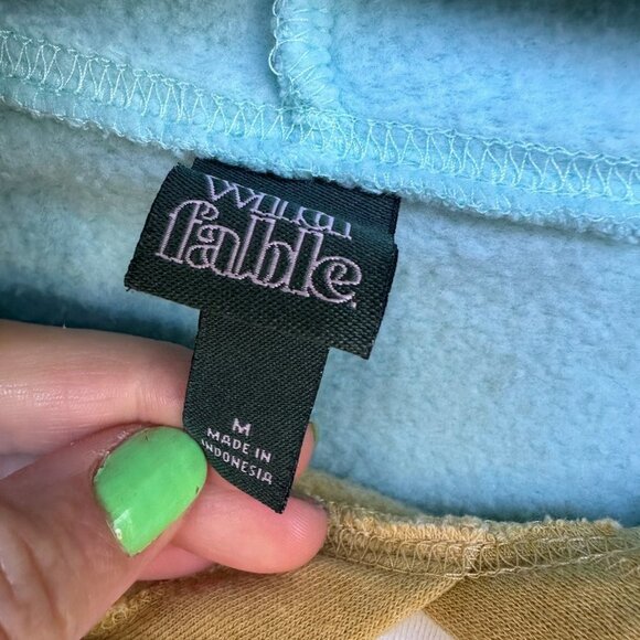 Wild Fable Tie Dye Teal Crop Hoodie Size M - Picture 7 of 12